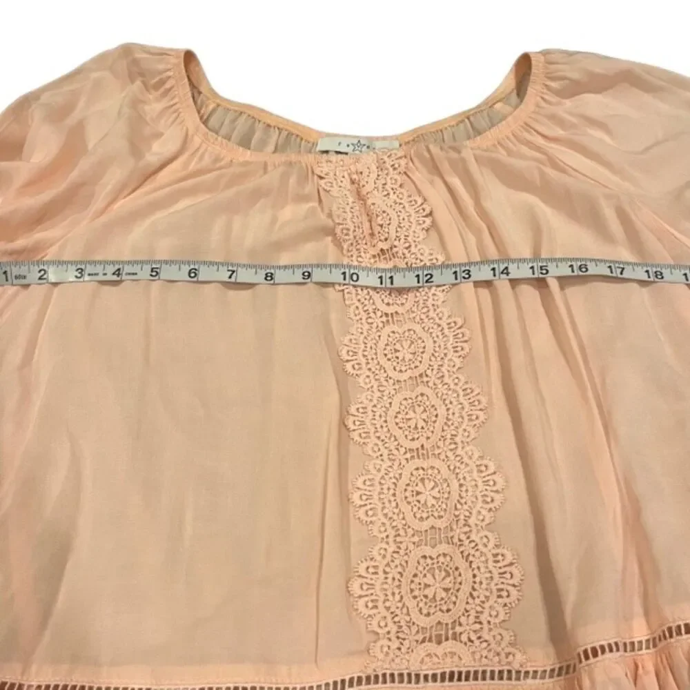 Fever Blush Tunic with Lace Accents - Picture 8 of 10